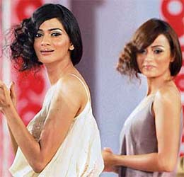 Models walk the ramp at the launch of hair-dressing brand "Toni & Guy" by Brushman (India) in Mumbai late on Wednesday. 