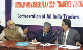 Delhi Chief Minister Sahib Singh Verma at a seminar on Master Plan, at Hindi Bhavan in the Capital on Saturday
