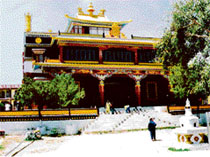 The colourful Menri Bompo Monastery of Sirmour