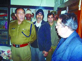 Policemen at the scene of crime 