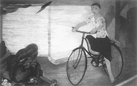 Nilima Sheikh, When Champa Grew Up, gum tempera on canvas, 1994