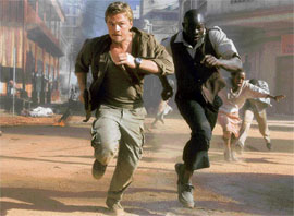 Leonardo DiCaprio & Djimon Hounsou in Blood Diamond