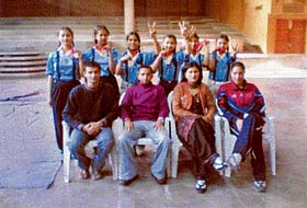The yoga team of Dev Samaj College of Education, Sector 36, Chandigarh, which won the Panjab University Inter-College Yoga Championship