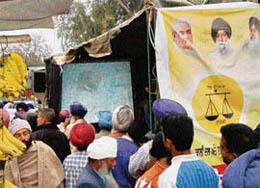 Tech Savvy: The SAD candidate from Kharar, Mr Jasjit Singh, has engaged a video-enabled truck for campaign.