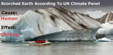 A file photo taken on July 13, 2006, shows a boat cruising past icebergs drifting at sea away from the Icelandic glacier of Vatnajokull, Reykjavk (Iceland) because of global warming. The glacier, which can reach a thickness of up to 1,000 meters and measures 8,300 square kilometers, has a surface equal to all European glaciers put together.  AFP photo