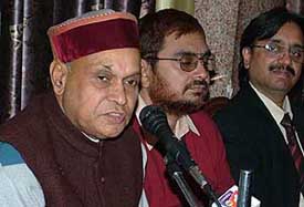 A former Chief Minister of Himachal Pradesh and BJP leader, Mr Prem Kumar Dhumal, in Jalandhar to campaign for party candidates on Friday.