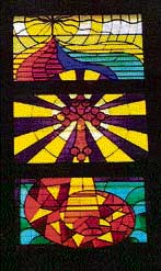 A stained glass window gifted to the Cathedral a few years ago