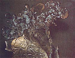 A sculpture in bronze by Mrinalini Mukherjee.