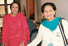 MP Preneet Kaur with the Rani of Nalagarh