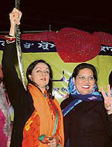 BJP MP Hema Malini campaigns for the SAD-BJP alliance in Patiala