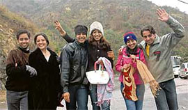 ONLY LOVE IS REAL: Honeymoon couples have a blast on Valentines Day at Jabli on Wednesday. 