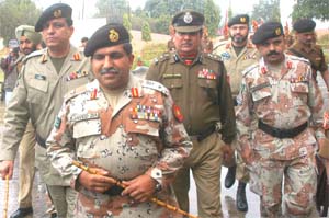 A delegation of the Pakistani Rangers arrived in Jalandhar on Wednesday for a meeting with their BSF counterparts 