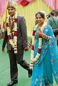 Akanksha with her husband.