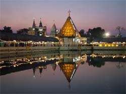 The Devi Talab Mandir in Jalandhar was decked with lights for Shivratri on Friday.