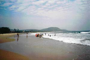 Rishikonda beach, 13 km from Vishakapatnam, is one of the most pristine beaches
