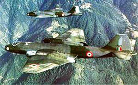 A file picture of Canberra bombers in formation