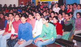 Students participate in a programme organised by Elixir