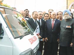 Delhi Administrator A. R. Kidwai gifts an ambulance to General Williams Masonic Polyclinic