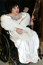 Elizabeth Taylor (75) arrive at her diamond jubilee birthday party at the Ritz Carlton Lake Las Vegas on Tuesday