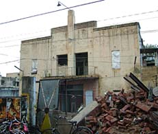 Closed shutters of Hari cinema hall.