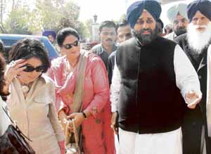 Badal Jr. had a very busy time escorting people to the main stage, including these guests from abroad