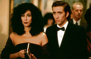 Cher and Nicholas Cage in Moonstruck