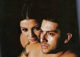 Celina and Aftab in Red