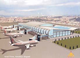 An ariel view of the Rajasansi International Airport.