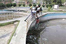 Filthy surroundings in all the five water bodies at Karna Taal speak volumes of utter neglect by the authorities