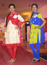 Students of Kamla Nehru College for Women, Phagwara walk the ramp during Fashion Fiesta.