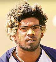 Lasith Malinga of Sri Lanka prepares to bowl during a training session in Couva, in central Trinidad and Tobago on Tuesday. 