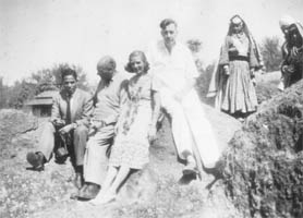 This 1962 photo shows (from left) the writer, Dr M.S. Randhawa, Mrs Catherine Galbraith and Ambassador J.K. Galbraith near Palampur.