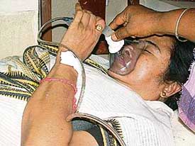 Trinamool Congress leader Mamta Banerjee is put on oxygen after she was admitted to hospital with exhaustion during her visit to Nandigram on Thursday 