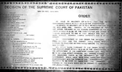 Finest hour: The plaque in Pakistans Parliament building.