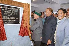 Chief Minister Virbhadra Singh inaugurates the OPD block at the Referral Hospital, Sarkaghat, on Tuesday.