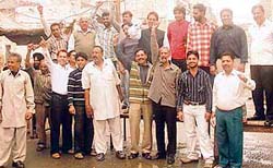 BJP and SAD activists protest against the municipal council authorities at Ahmedgarh
