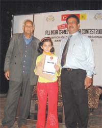 Punyaa with creator of Rock Garden Nekchand