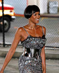 Supermodel Naomi Campbell leaves the New York City Sanitation Department Depot after the fifth day of her week-long court-ordered community service in New York City.