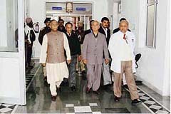 Governor V.S. Kokji (left), during his visit to Kayakalp at Palampur on Monday