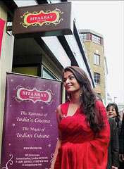 Bollywood actor Aishwarya Rai on her way to Indian restaurant 'Sitaaray' for a photo exhibition dedicated to Bollywood actors in London on Tuesday.