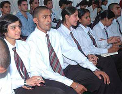 Participants at the moot court competition at Rajiv Gandhi National University of Law in Patiala