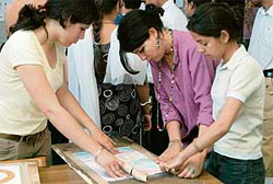 Students participate in a three-day painting workshop in wash techniques organised by the Lalit Kala Akademi and Government College of Art, Sector 10, Chandigarh.