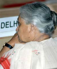 n a pensive pose: Chief Minister Sheila Dikshit at the joint conference of state chief ministers and the Chief Justice of High Court on Administration of Justice of Fast Track at Vigyan Bhavan in the Capital on Sunday.