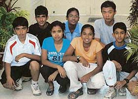 Tennis players, selected under the CYP project, at the CLTA hostel, Chandigarh