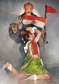 Students of HP University perform at the annual function of the ABVP in the university auditorium on Thursday