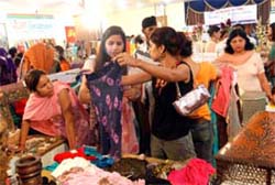 COOLERS: Buyers take a pick at an exhibition organised by Jaycee Jalandhar Gurlz Club in Jalandhar on Thursday