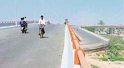 The railway overbridge at Dhandari awaits inauguration amidst a controversy in Ludhiana