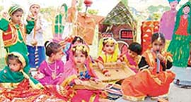 Students of Everest Play Way School celebrate Baisakhi