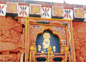 Buddhas mural in Thimpu