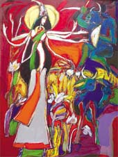 A painting by Dhiraj Choudhury